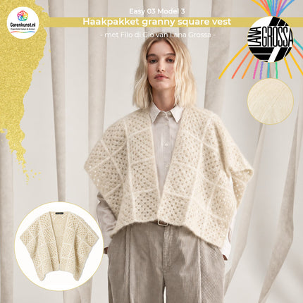 Filo di Gio haakpakket vest kleur Creme (1) van Lana Grossa bij Garenkunst.nl