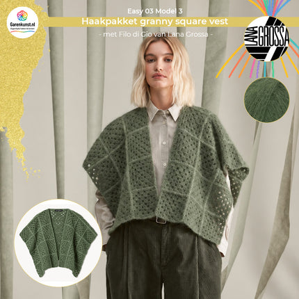 Filo di Gio haakpakket vest kleur Oleandergroen (4) van Lana Grossa bij Garenkunst.nl