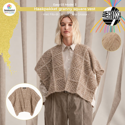 Filo di Gio haakpakket vest kleur Beige (5) van Lana Grossa bij Garenkunst.nl
