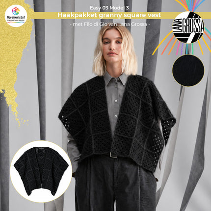 Filo di Gio haakpakket vest kleur Zwart (8) van Lana Grossa bij Garenkunst.nl