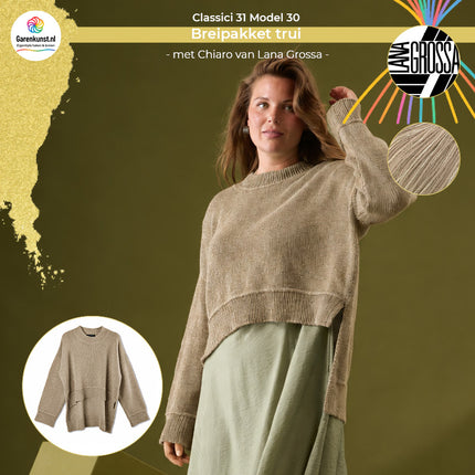 Chiaro breipakket trui kleur Beige (3) van Lana Grossa bij Garenkunst.nl