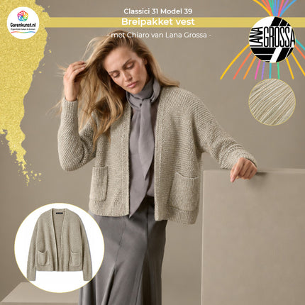 Chiaro breipakket vest kleur Lichtbeige (2) van Lana Grossa bij Garenkunst.nl