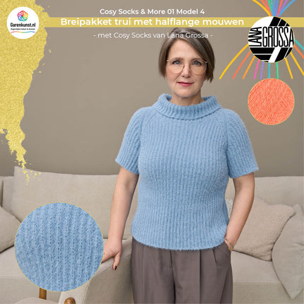 Breipakket raglantrui – Model 4 – Cosy Socks & More 01 | Lana Grossa