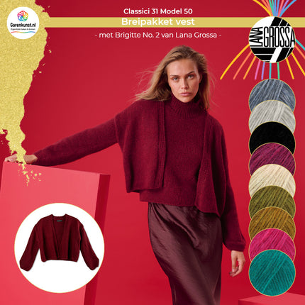 Brigitte No. 2 breipakket vest meerdere kleuren uit Classici 31 van Lana Grossa bij Garenkunst.nl