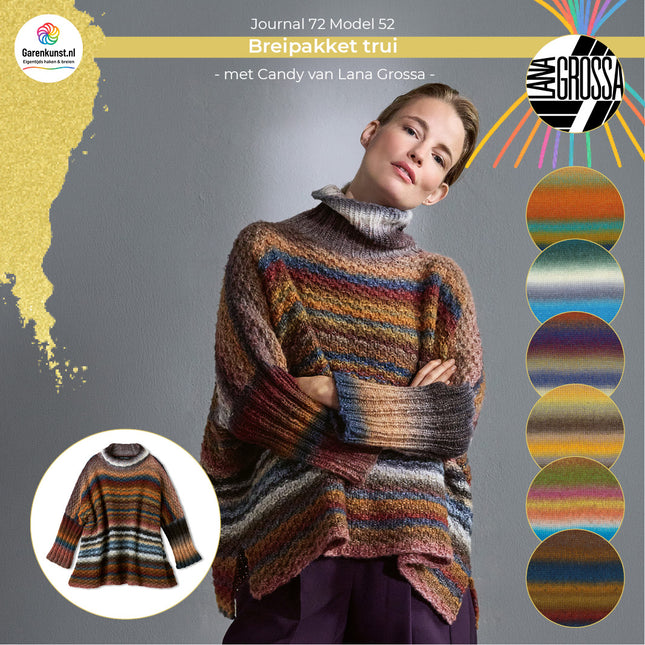 Breipakket trui Candy alle kleuren van Lana Grossa bij Garenkunst.nl