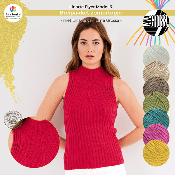 Breipakket topje met Linarte – Model 6 – Linarte Flyer | Lana Grossa