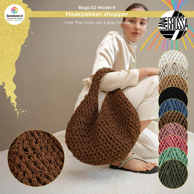 Haakpakket shopper met The Core – Model 9 – Bags 02 | Lana Grossa