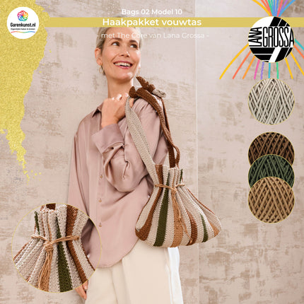 Haakpakket vouwtas met The Core – Model 10 – Bags 02 | Lana Grossa
