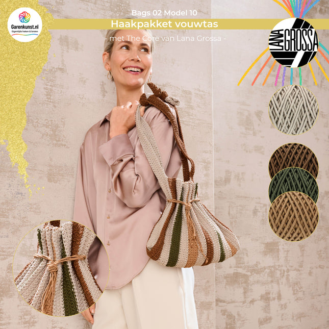 Haakpakket vouwtas met The Core – Model 10 – Bags 02 | Lana Grossa