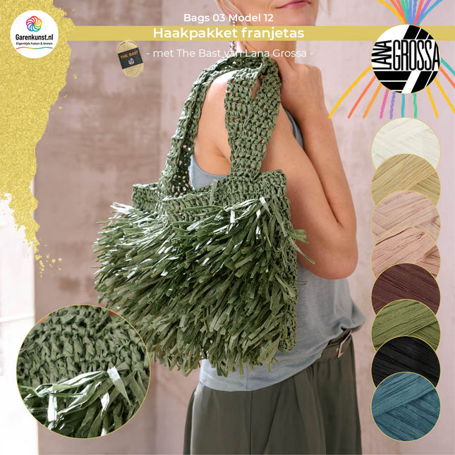Haakpakket franjetas - The Bast – Model 12 – Bags 03 | Lana Grossa
