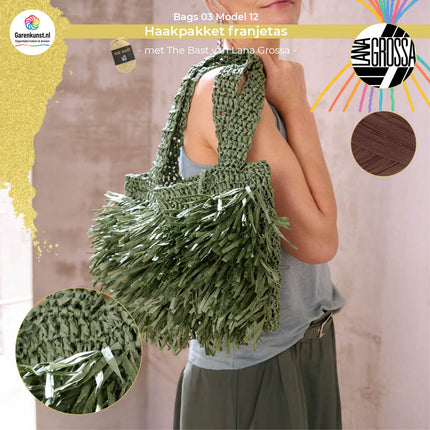 Haakpakket franjetas - The Bast – Model 12 – Bags 03 | Lana Grossa