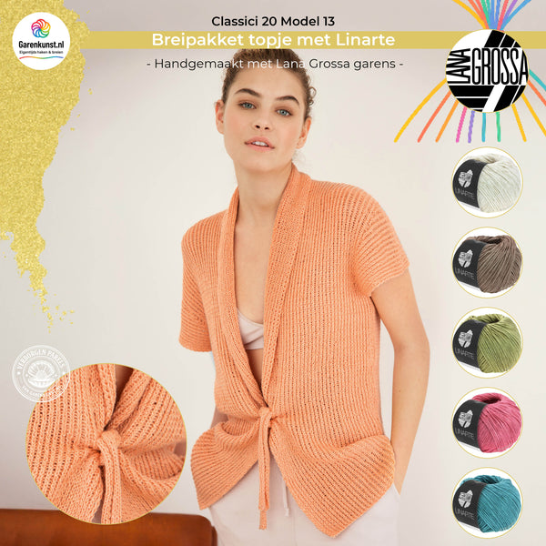 Breipakket vest met Linarte – Model 13 – Classici 20 | Lana Grossa
