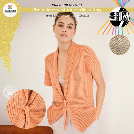 Breipakket vest met Linarte – Model 13 – Classici 20 | Lana Grossa
