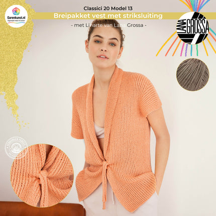 Breipakket vest met Linarte – Model 13 – Classici 20 | Lana Grossa
