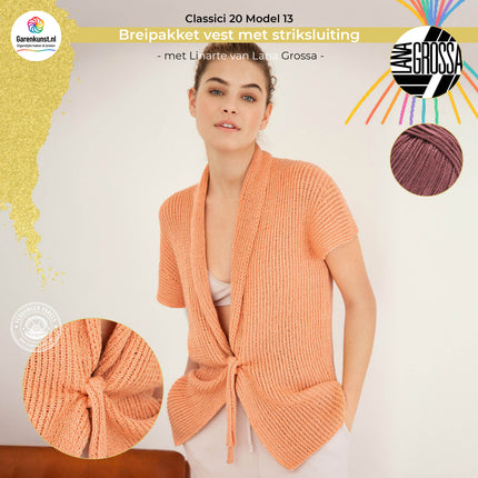 Breipakket vest met Linarte – Model 13 – Classici 20 | Lana Grossa