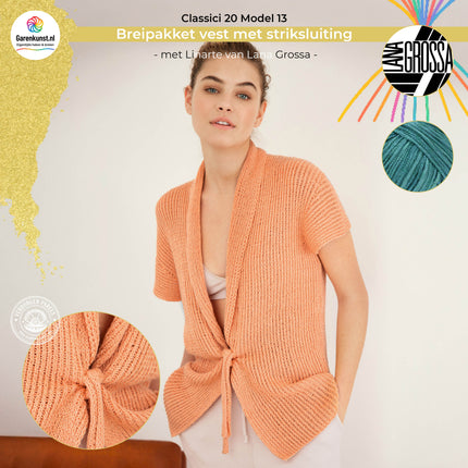Breipakket vest met Linarte – Model 13 – Classici 20 | Lana Grossa