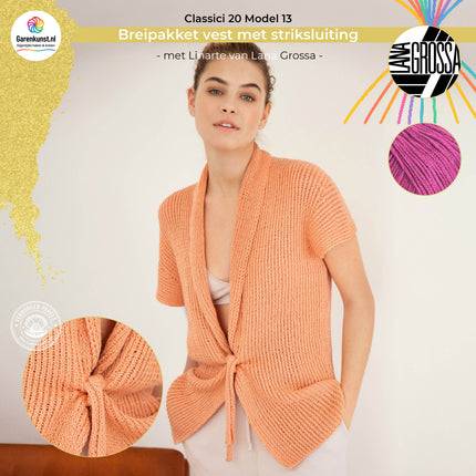 Breipakket vest met Linarte – Model 13 – Classici 20 | Lana Grossa