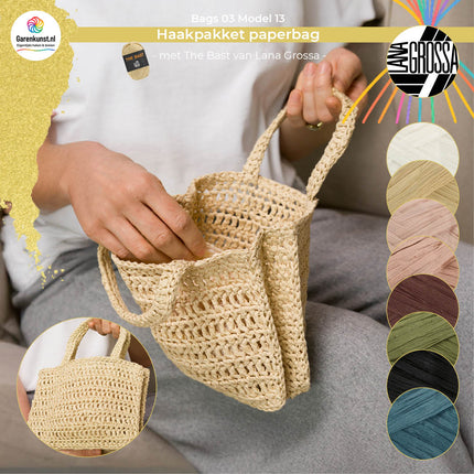 Haakpakket paperbag - The Bast – Model 13 – Bags 03 | Lana Grossa