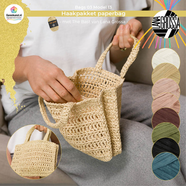Haakpakket paperbag - The Bast – Model 13 – Bags 03 | Lana Grossa