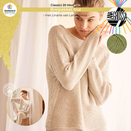 Breipakket trui met Linarte – Model 14 – Classici 20 | Lana Grossa