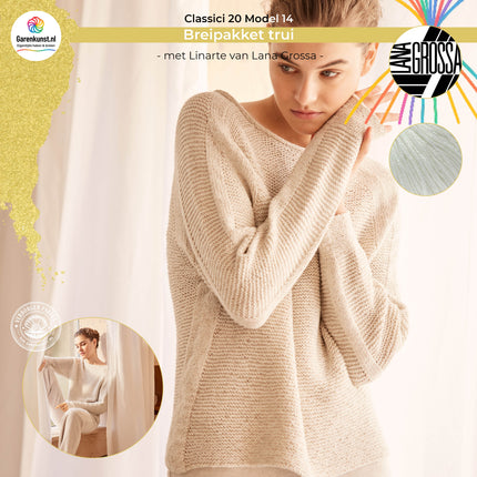 Breipakket trui met Linarte – Model 14 – Classici 20 | Lana Grossa