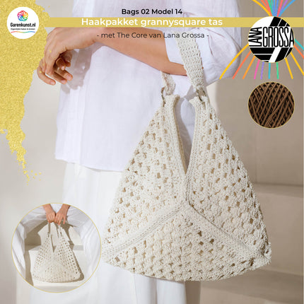 Haakpakket grannysquare tas met The Core – Model 14 – Bags 02 | Lana Grossa