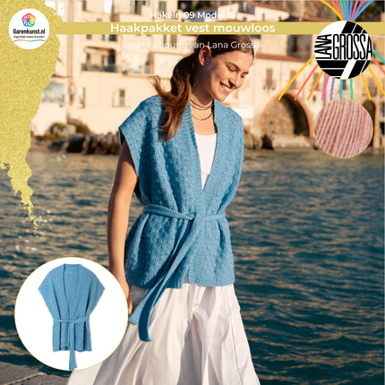 Haakpakket zomervest met Ecopuno – Model 15 – Häkeln 09 | Lana Grossa