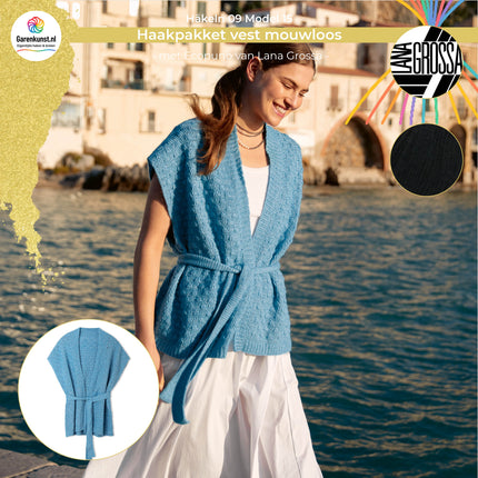 Haakpakket zomervest met Ecopuno – Model 15 – Häkeln 09 | Lana Grossa