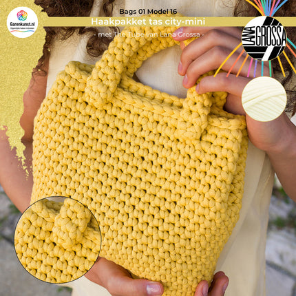 Haakpakket tas city-mini met The Tube – Model 16  – Bags 01| Lana Grossa