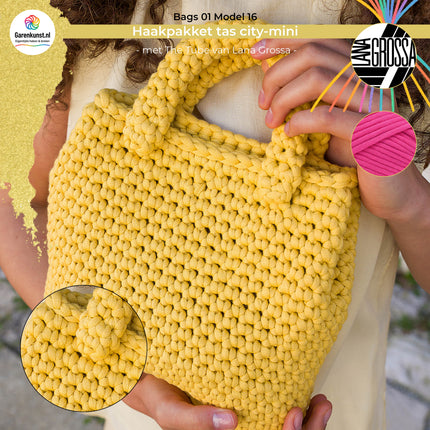Haakpakket tas city-mini met The Tube – Model 16  – Bags 01| Lana Grossa