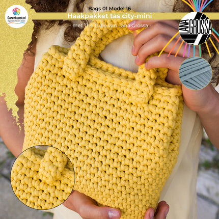 Haakpakket tas city-mini met The Tube – Model 16  – Bags 01| Lana Grossa