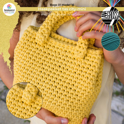 Haakpakket tas city-mini met The Tube – Model 16  – Bags 01| Lana Grossa