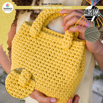 Haakpakket tas city-mini met The Tube – Model 16  – Bags 01| Lana Grossa