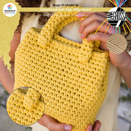 Haakpakket tas city-mini met The Tube – Model 16  – Bags 01| Lana Grossa