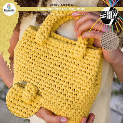 Haakpakket tas city-mini met The Tube – Model 16  – Bags 01| Lana Grossa