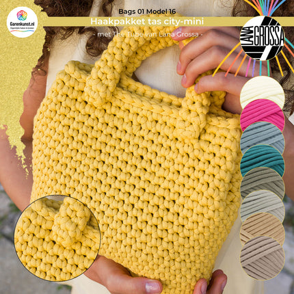 Haakpakket tas city-mini met The Tube – Model 16  – Bags 01| Lana Grossa