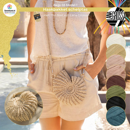 Haakpakket schelptas met The Bast – Model 1 – Bags 03 | Lana Grossa