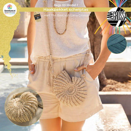 Haakpakket schelptas met The Bast – Model 1 – Bags 03 | Lana Grossa