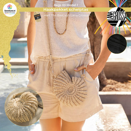 Haakpakket schelptas met The Bast – Model 1 – Bags 03 | Lana Grossa