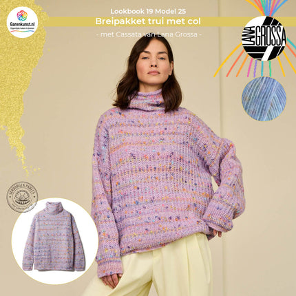 Breipakket trui met col – Cassata – Model 25 – Lookbook 19 | Lana Grossa
