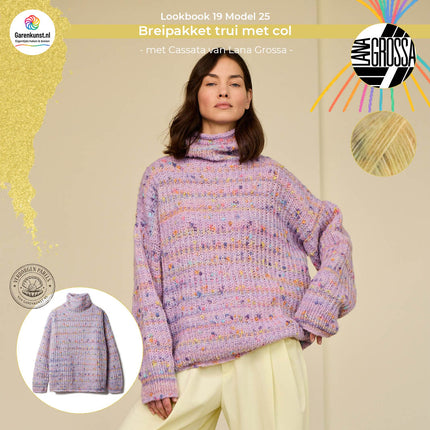Breipakket trui met col – Cassata – Model 25 – Lookbook 19 | Lana Grossa