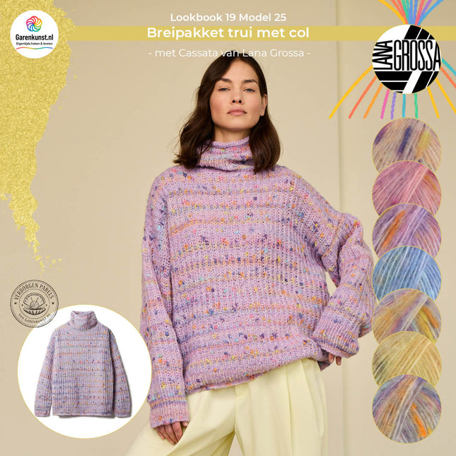 Breipakket trui met col – Cassata – Model 25 – Lookbook 19 | Lana Grossa