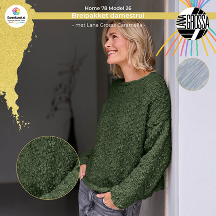 Breipakket trui met Caramella – Model 26 – Home 78 | Lana Grossa