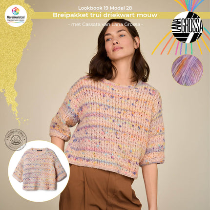 Breipakket trui driekwart mouw – Cassata – Model 28 – Lookbook 19 | Lana Grossa