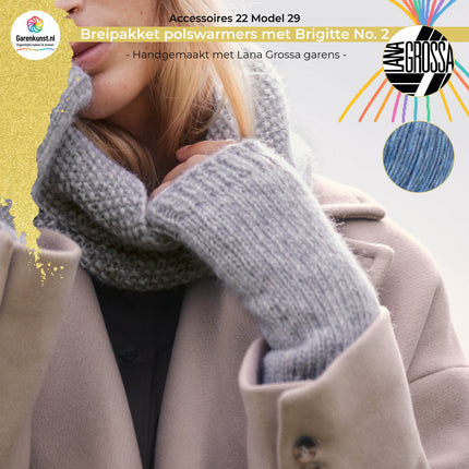 Breipakket polswarmers met Brigitte No. 2  – Model 29 – Accessoires 22 | Lana Grossa