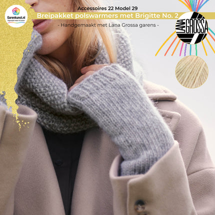 Breipakket polswarmers met Brigitte No. 2  – Model 29 – Accessoires 22 | Lana Grossa