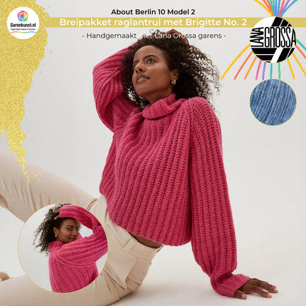 Breipakket Raglan Trui met Brigitte No. 2 – Model 02 – About Berlin 10 | Lana Grossa