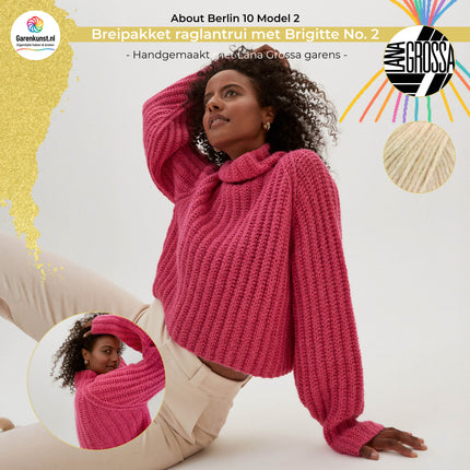 Breipakket Raglan Trui met Brigitte No. 2 – Model 02 – About Berlin 10 | Lana Grossa