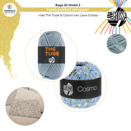 Haakpakket shopper met The Tube & Cosmo – Model 2 – Bags 02 | Lana Grossa