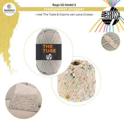 Haakpakket shopper met The Tube & Cosmo – Model 2 – Bags 02 | Lana Grossa